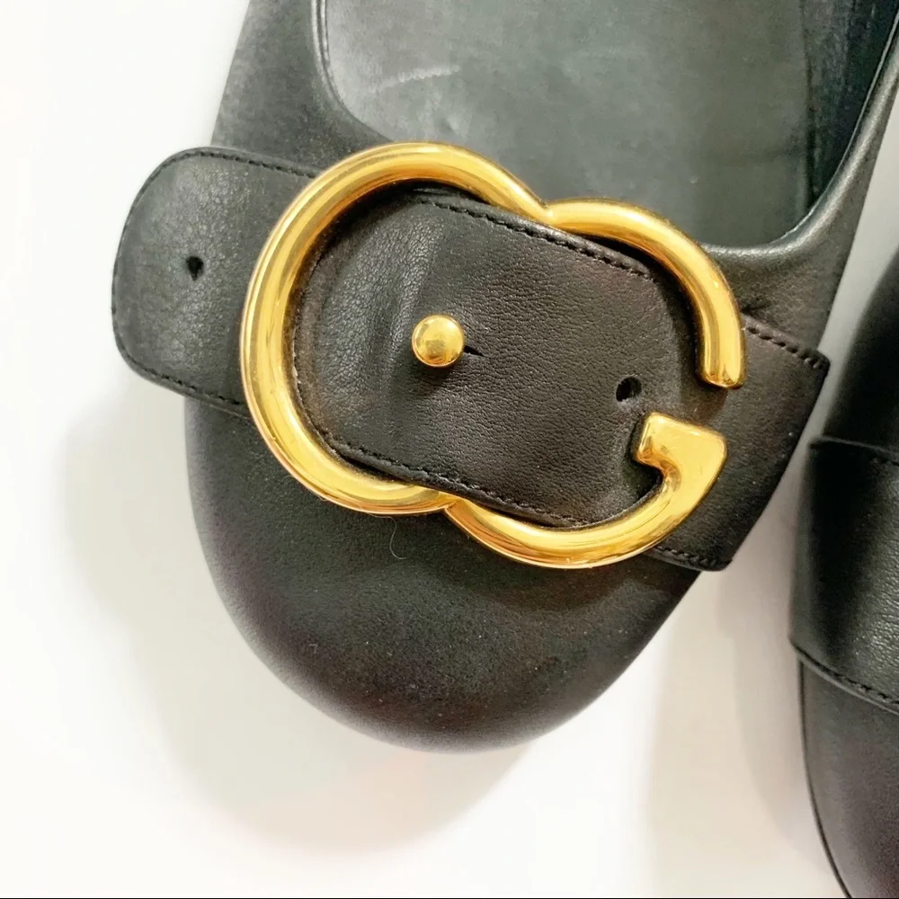 Gucci Sachalin Logo Low-heeled Round Toe Pump - Picture 5 of 13